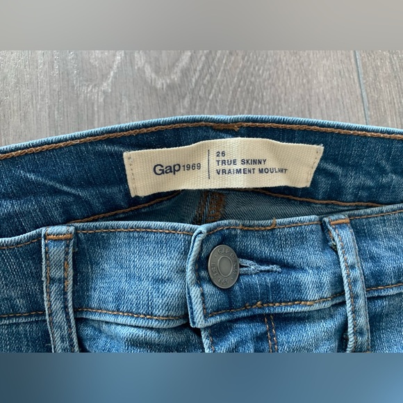 Zara skinny high waist rise 4 gap skinny jeans 26 denim pants set of 2 - Picture 2 of 6